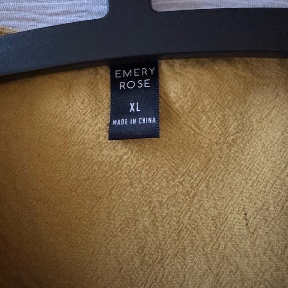 Energy rose boutique mustard yellow peplum long sleeve button down top size L - Picture 4 of 5